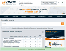 Tablet Screenshot of contrataciones.gov.py